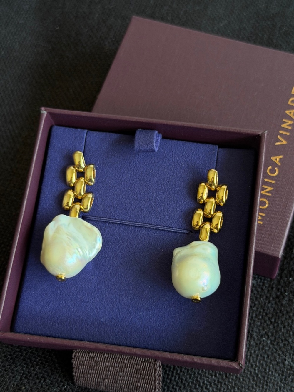 Monica Vinader Baroque Pearl Cocktail Earrings